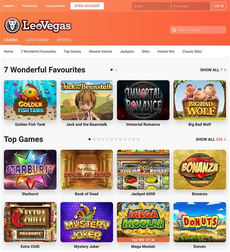Leovegas mobile casino  Number of Games